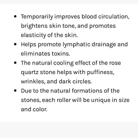 Brightening & Depuffing Premium Facial Massager / Rose Quartz Roller - Picture 7 of 12